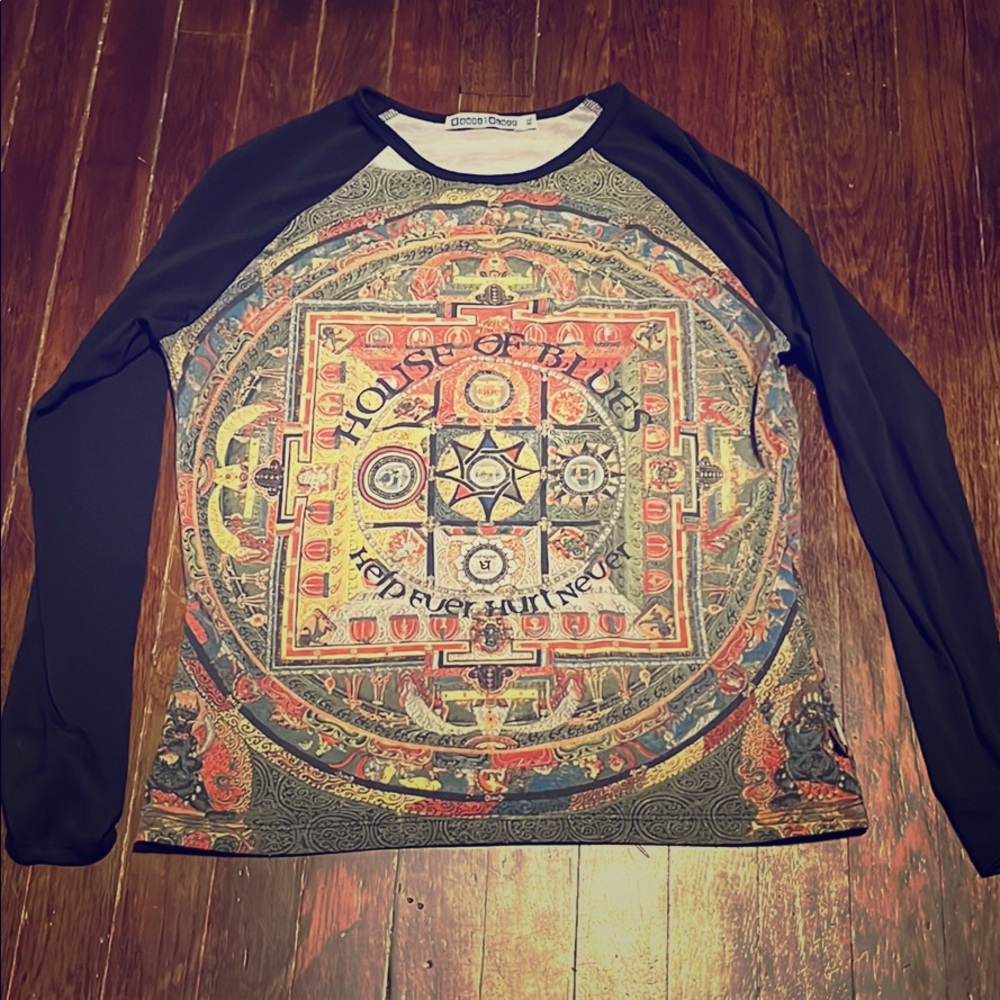 Bohemian style House if Blues long sleeve tshirt.